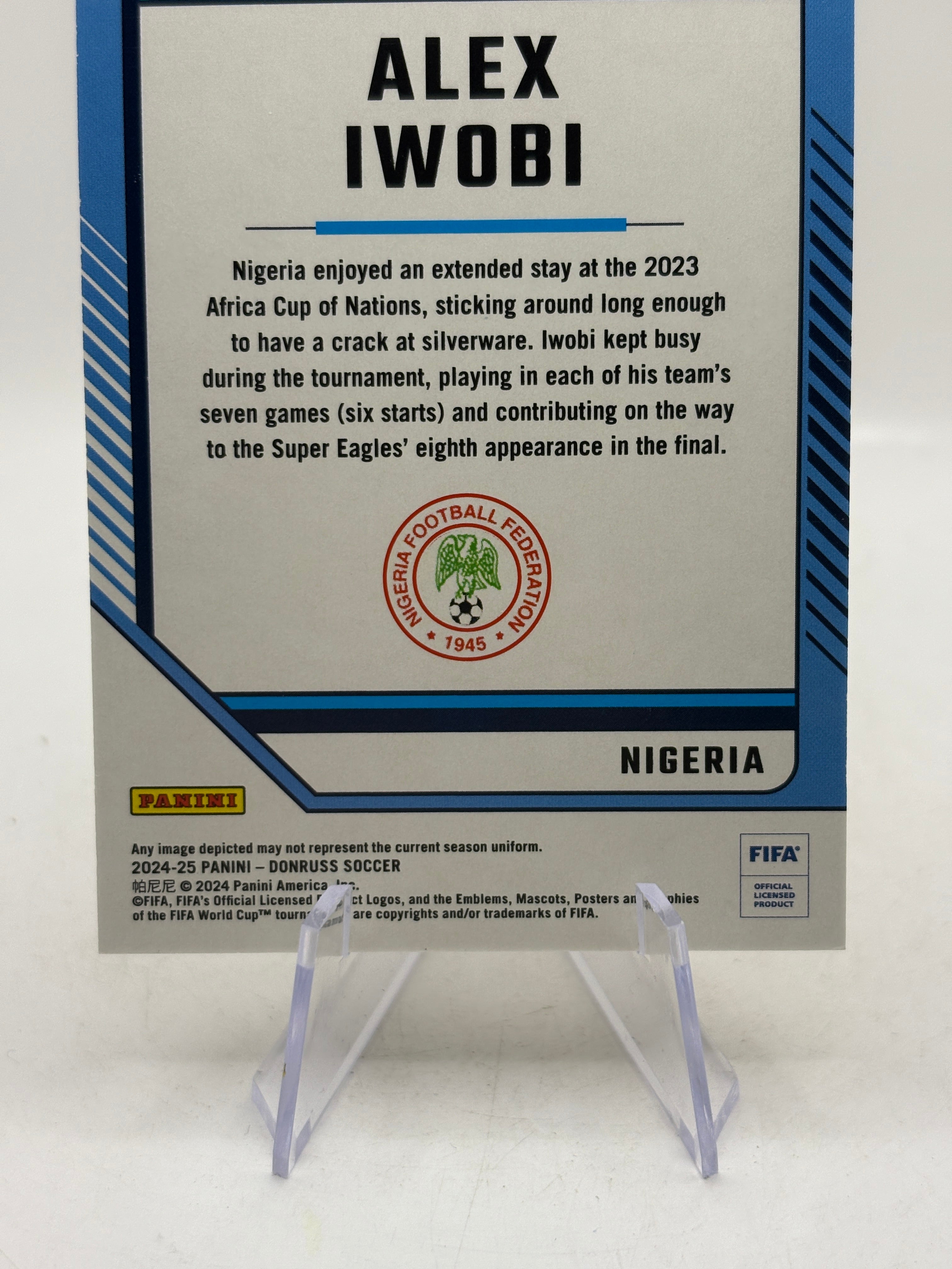 Alex Iwobi 2024-25 Panini Donruss Soccer Gold 10/10 #160 Nigeria NM, photo 8
